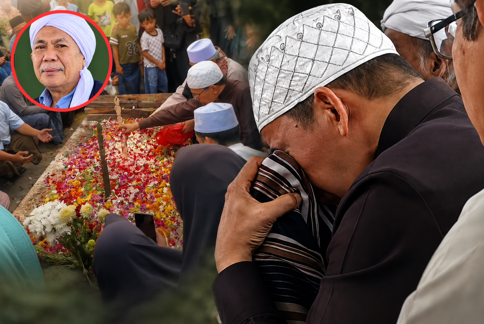 Air Mata TGB Tumpah di Pemakaman TGH. M. Izzi Muhsin Ma'mun
